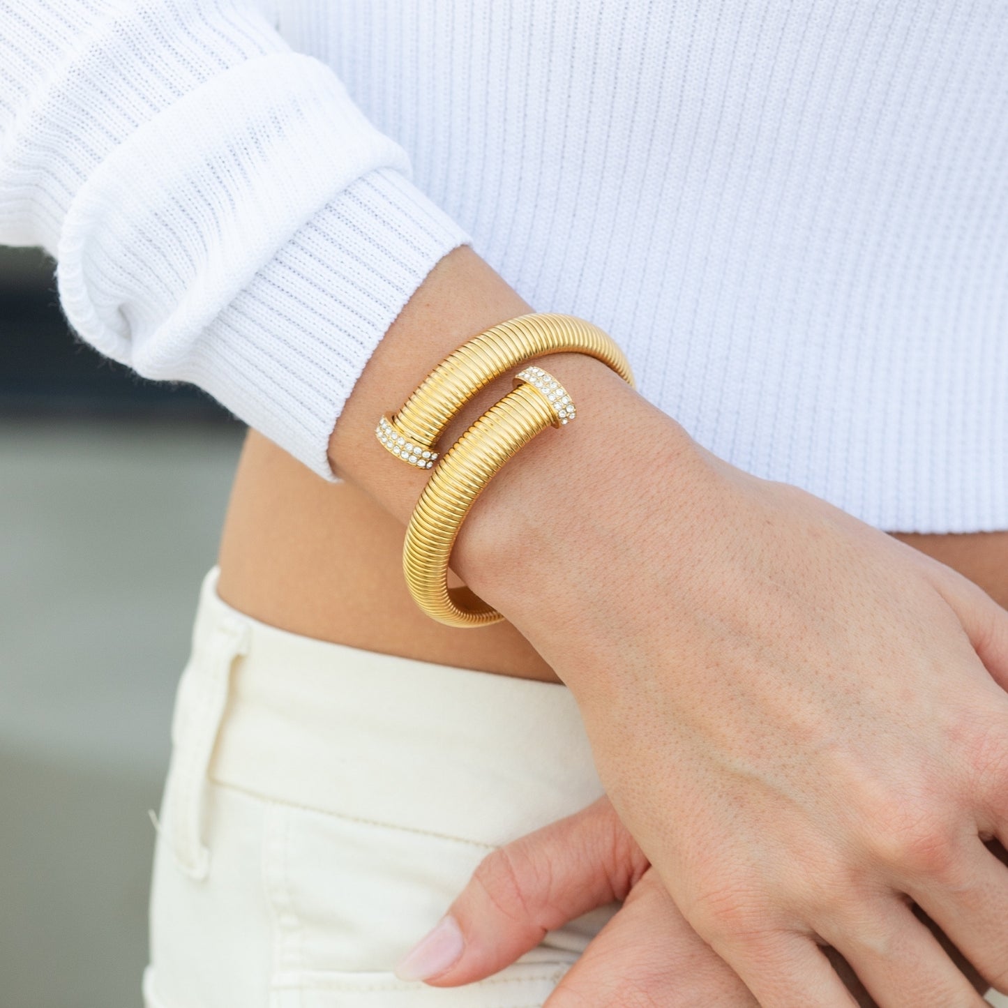 Large Flex Cross Over Bracelet, Water Resistant