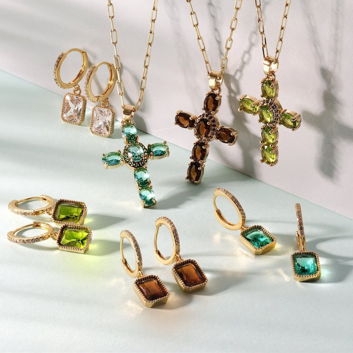 Eye-Catching Cross Pendant with Paperclip Chain