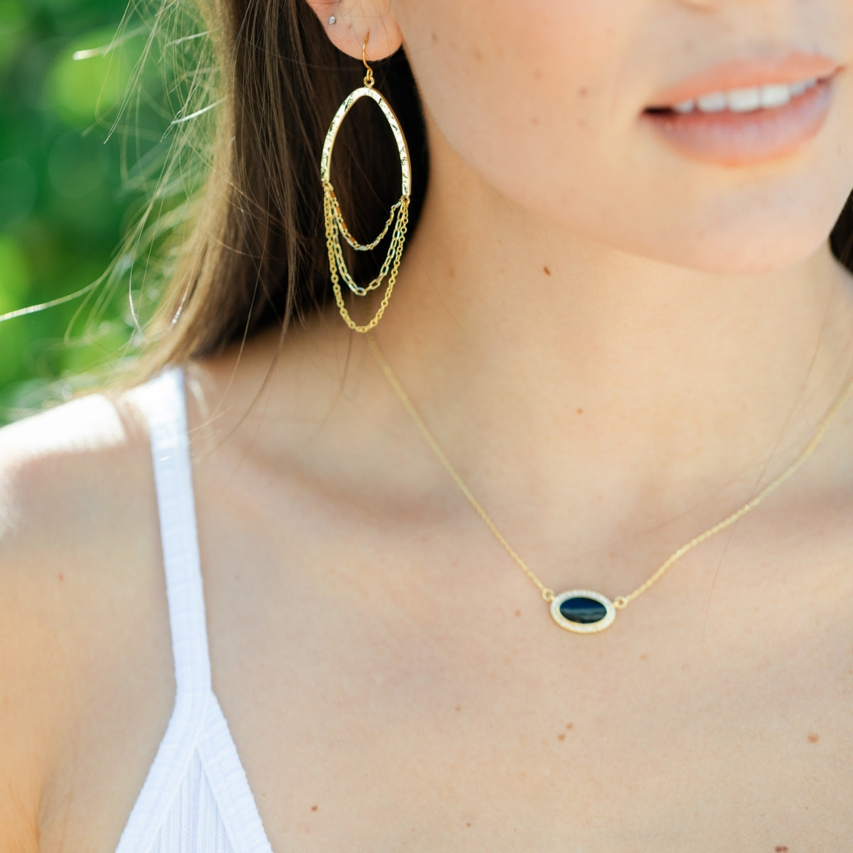 Long and Layered Drop Earrings