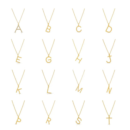 Pack/32 Delicate Initial Pendants