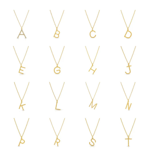 Pack/32 Delicate Initial Pendants