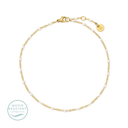 Sweetly Colored Delicate Chain Anklet, Water Resistant