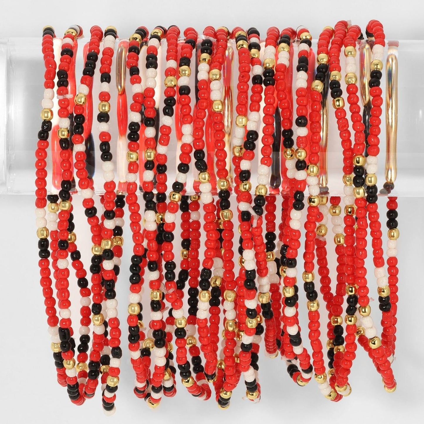 Set/24 Stretch Beaded Game Day Bracelets