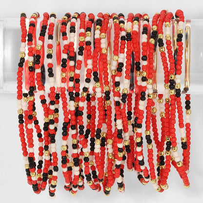 Set/24 Stretch Beaded Game Day Bracelets