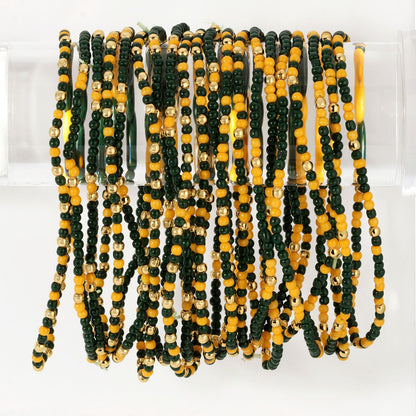 Set/24 Stretch Beaded Game Day Bracelets