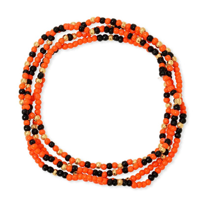 Set/24 Stretch Beaded Game Day Bracelets