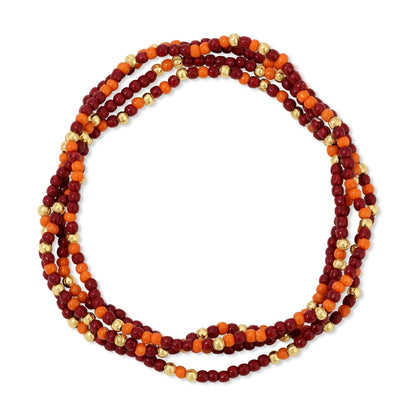 Set/24 Stretch Beaded Game Day Bracelets