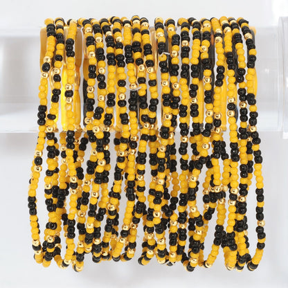 Set/24 Stretch Beaded Game Day Bracelets