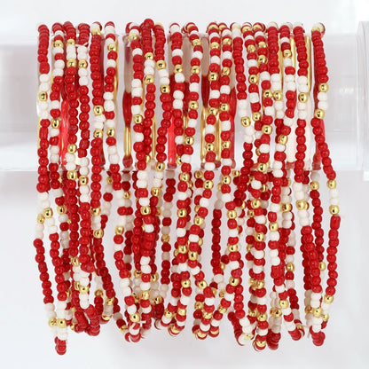 Set/24 Stretch Beaded Game Day Bracelets