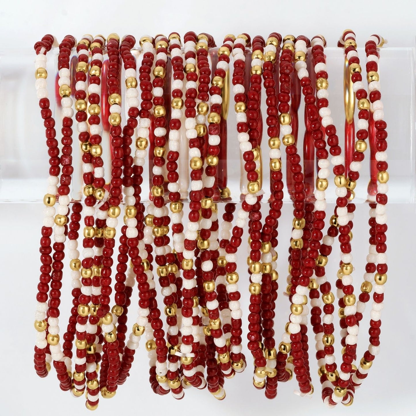 Set/24 Stretch Beaded Game Day Bracelets