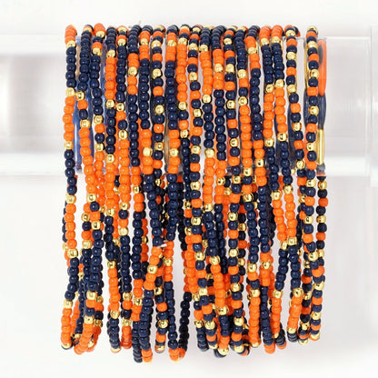 Set/24 Stretch Beaded Game Day Bracelets