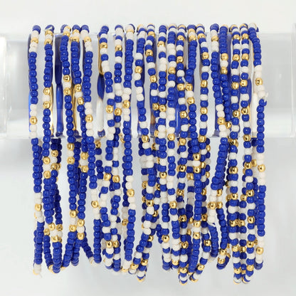 Set/24 Stretch Beaded Game Day Bracelets