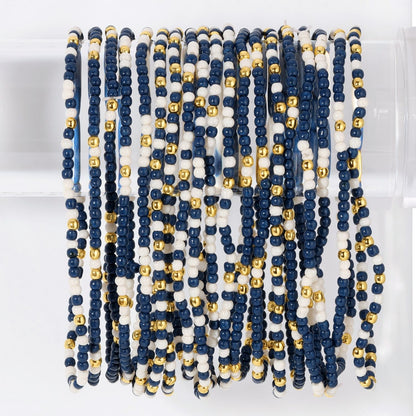 Set/24 Stretch Beaded Game Day Bracelets