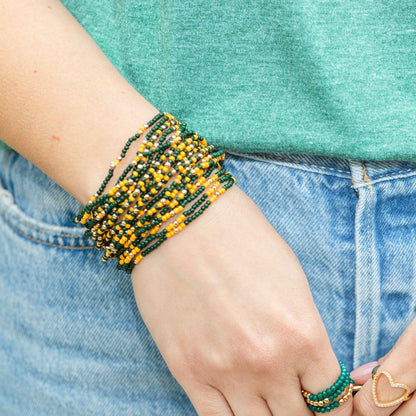 Set/24 Stretch Beaded Game Day Bracelets