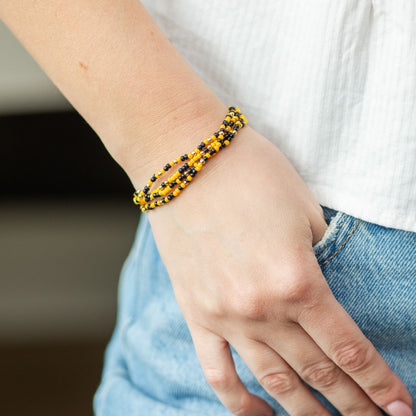 Set/24 Stretch Beaded Game Day Bracelets