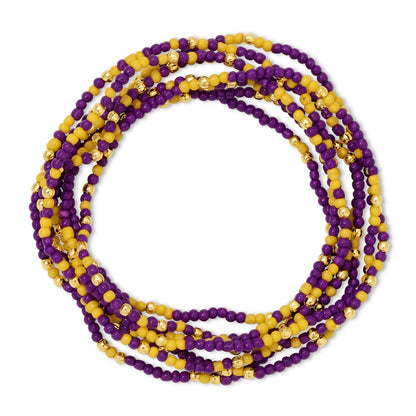 Set/24 Stretch Beaded Game Day Bracelets