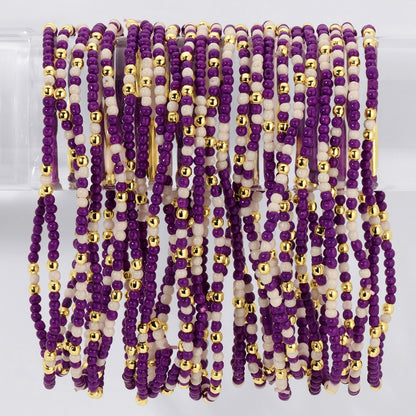 Set/24 Stretch Beaded Game Day Bracelets