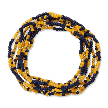 Set/24 Stretch Beaded Game Day Bracelets