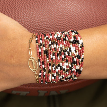 Set/24 Stretch Beaded Game Day Bracelets