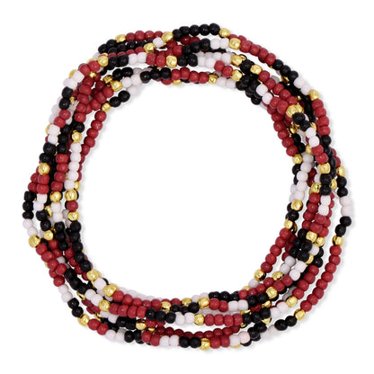 Set/24 Stretch Beaded Game Day Bracelets