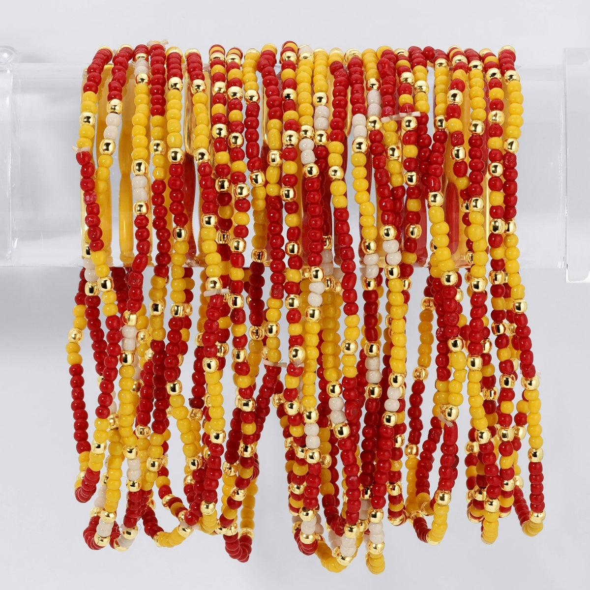 Set/24 Stretch Beaded Game Day Bracelets
