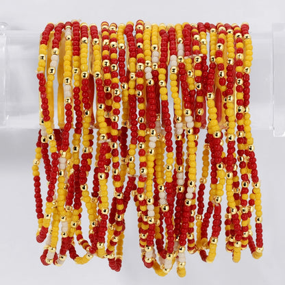 Set/24 Stretch Beaded Game Day Bracelets