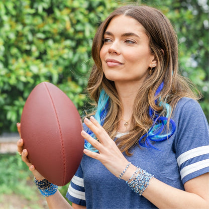 Set/24 Stretch Beaded Game Day Bracelets