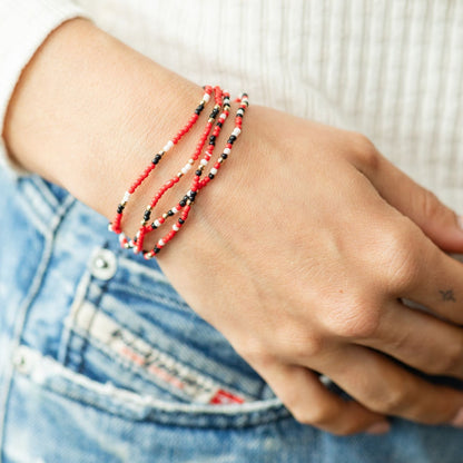 Set/24 Stretch Beaded Game Day Bracelets