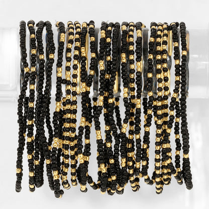 Set/24 Stretch Beaded Solid Game Day Bracelets