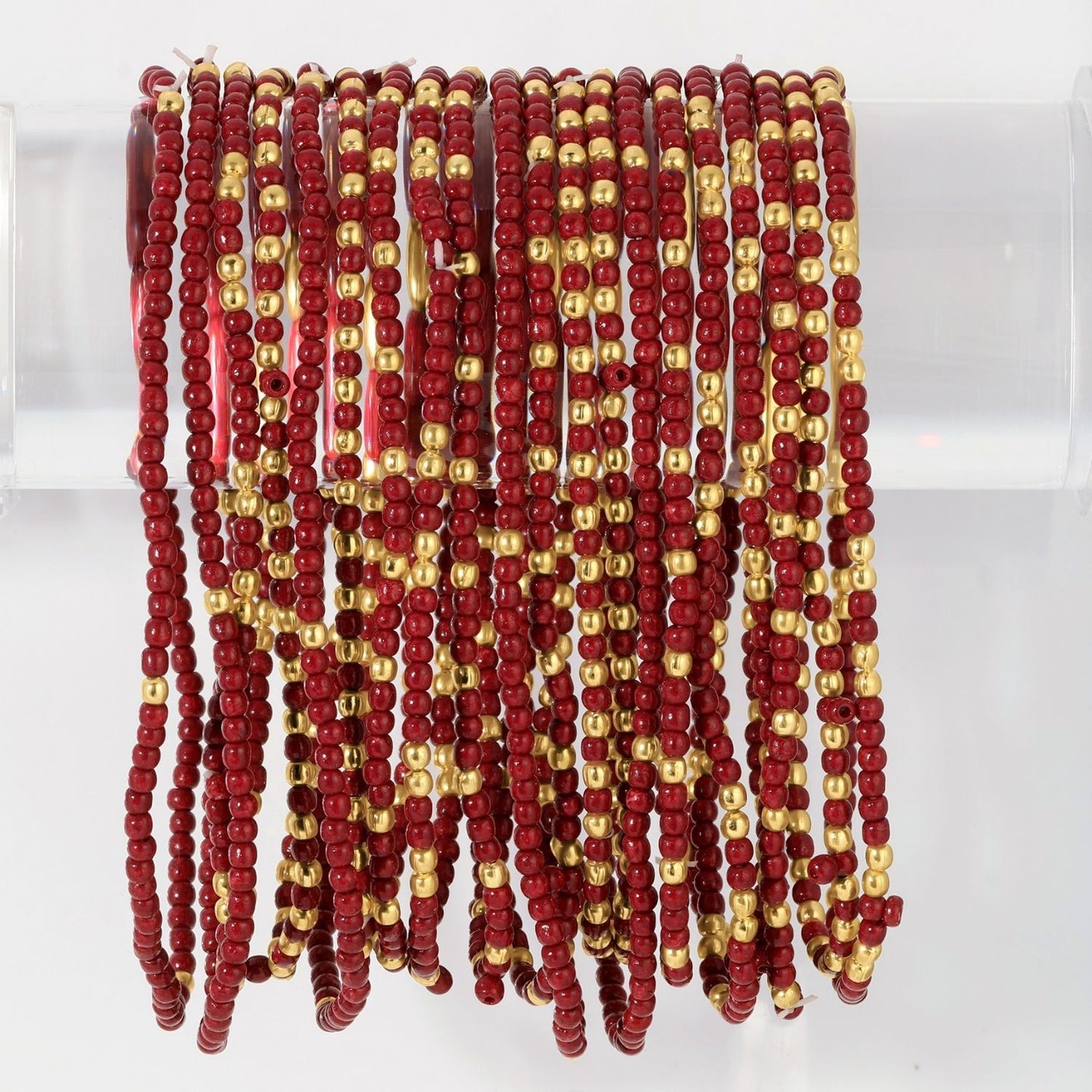 Set/24 Stretch Beaded Solid Game Day Bracelets