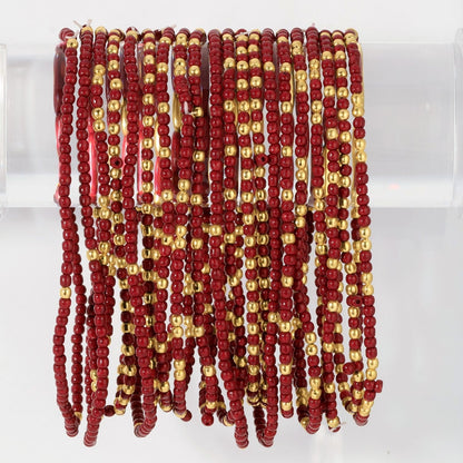 Set/24 Stretch Beaded Solid Game Day Bracelets