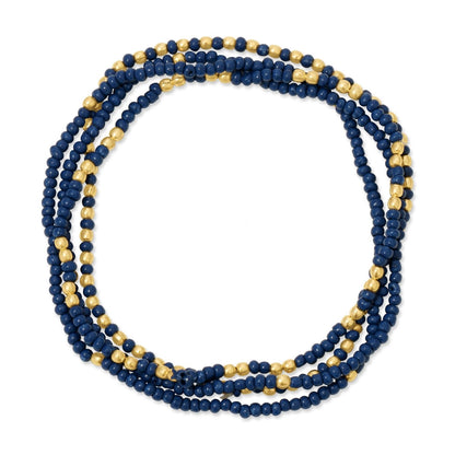 Set/24 Stretch Beaded Solid Game Day Bracelets