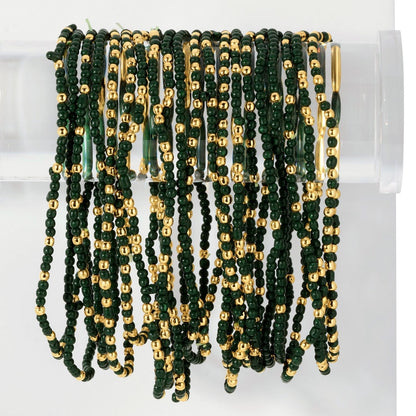 Set/24 Stretch Beaded Solid Game Day Bracelets