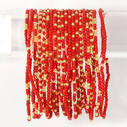 Set/24 Stretch Beaded Solid Game Day Bracelets