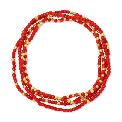 Set/24 Stretch Beaded Solid Game Day Bracelets