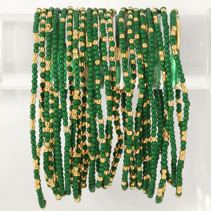Set/24 Stretch Beaded Solid Game Day Bracelets
