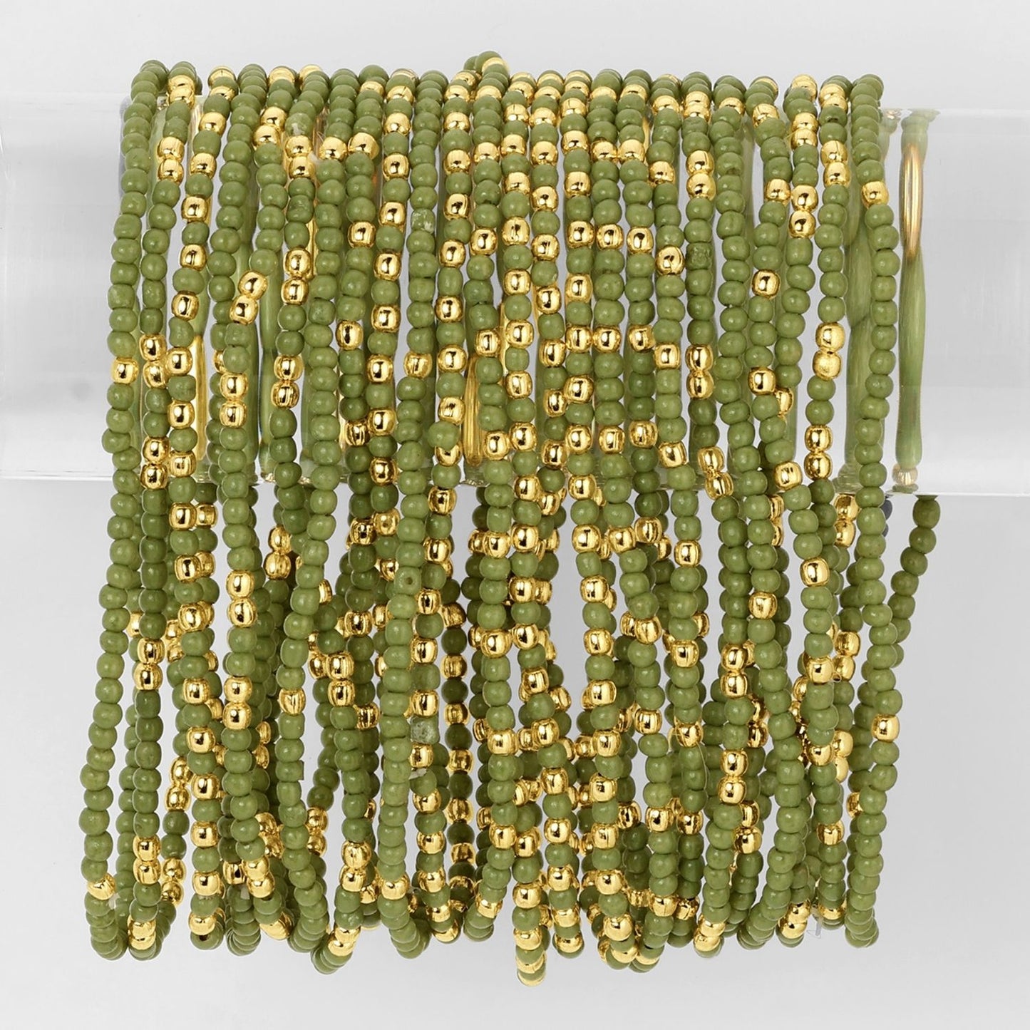 Set/24 Solid Color 2mm Seed Bead Bracelets