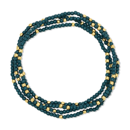 Set/24 Solid Color 2mm Seed Bead Bracelets