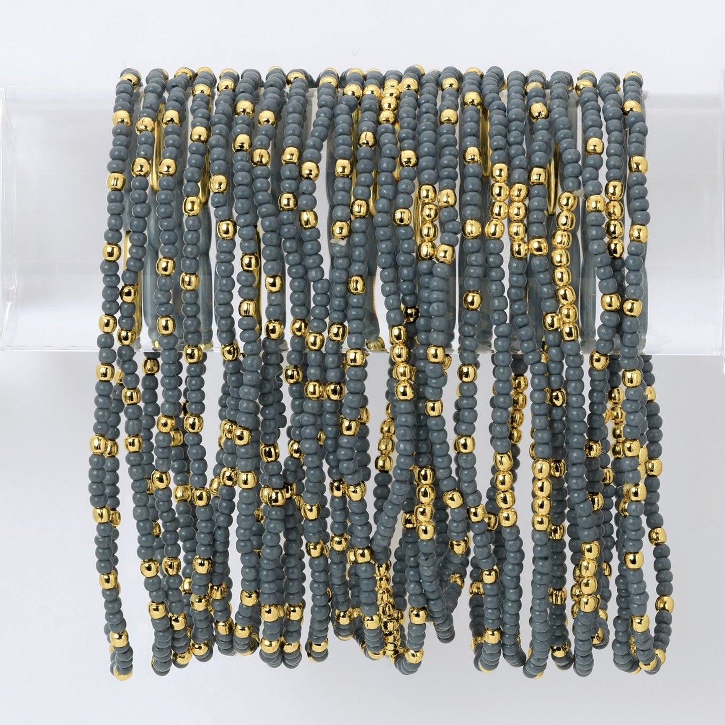 Set/24 Solid Color 2mm Seed Bead Bracelets