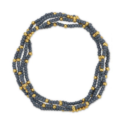 Set/24 Solid Color 2mm Seed Bead Bracelets