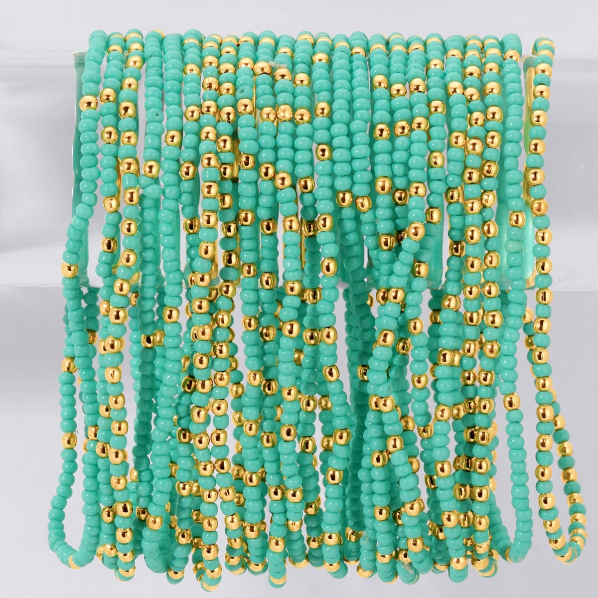 Set/24 Solid Color 2mm Seed Bead Bracelets