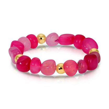 Bold Tumbled Stones Statement Bracelet