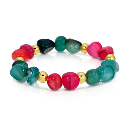 Bold Tumbled Stones Statement Bracelet