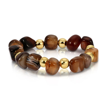 Bold Tumbled Stones Statement Bracelet