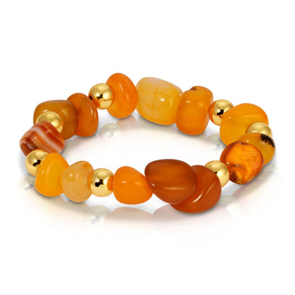 Bold Tumbled Stones Statement Bracelet
