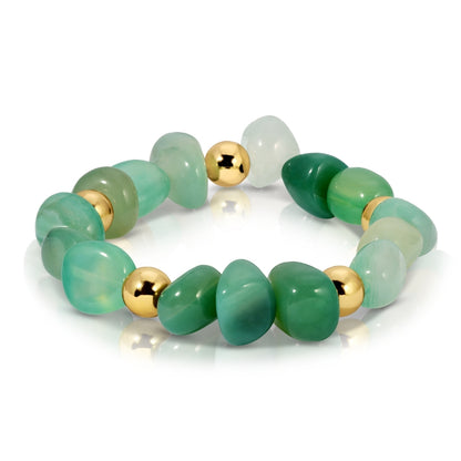 Bold Tumbled Stones Statement Bracelet