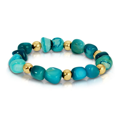 Bold Tumbled Stones Statement Bracelet