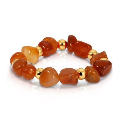Bold Tumbled Stones Statement Bracelet