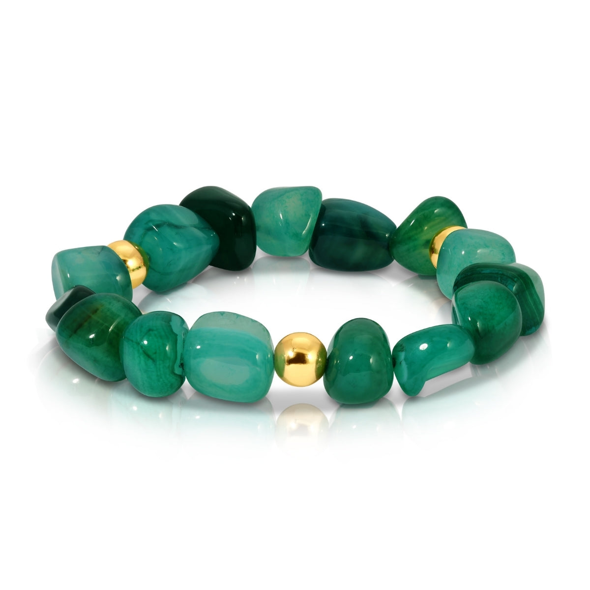Bold Tumbled Stones Statement Bracelet
