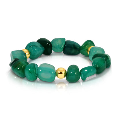 Bold Tumbled Stones Statement Bracelet